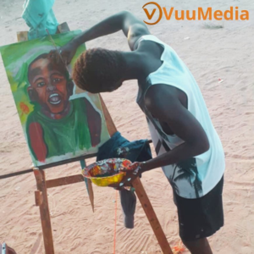 Meet Yambrus Siga: The Gambia’s Hidden Artist Bringing Stories to Life Through Paint