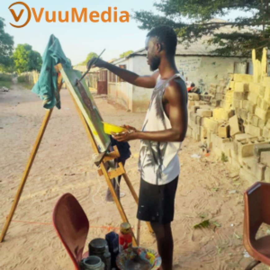 Meet Yambrus Siga: The Gambia’s Hidden Artist Bringing Stories to Life Through Paint